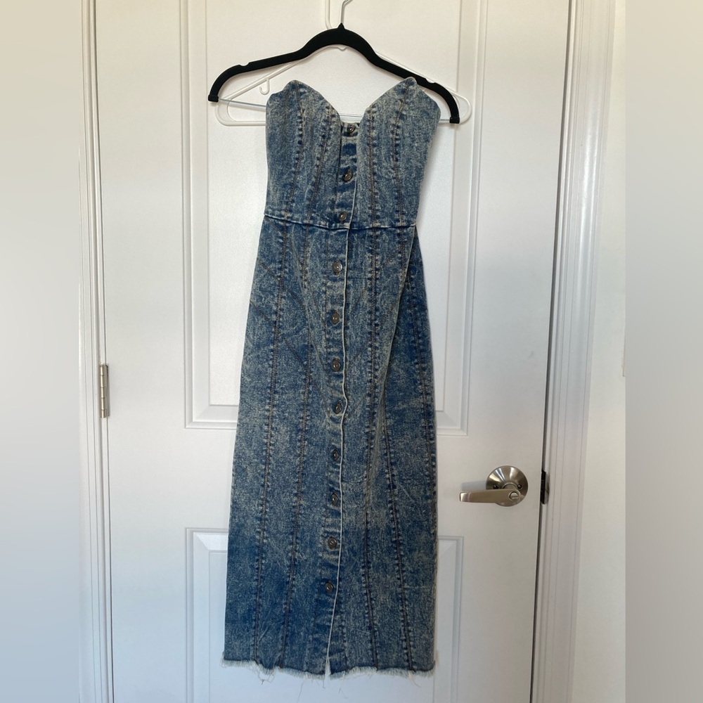 Corset denim dress